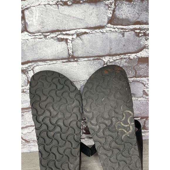 Birkenstock Gizeh Black Leather Thong Cork Strap Sandals Women Sz 37EU/6.5M US - Picture 9 of 16